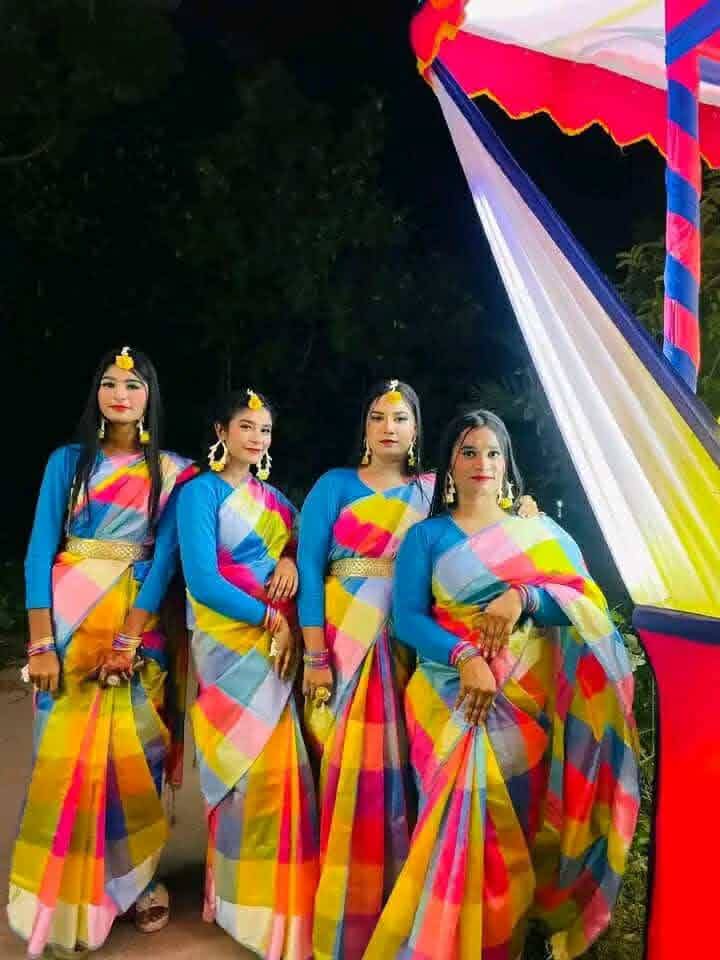 বিয়েতে গায়ে হলুদের শাড়ি